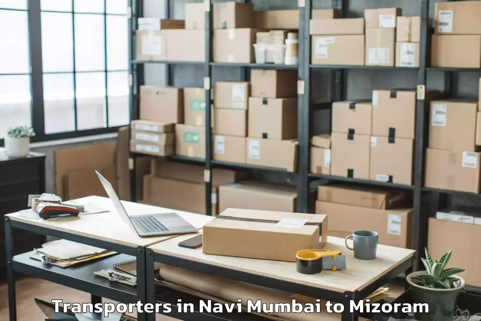 Affordable Navi Mumbai to Zawlnuam Transporters